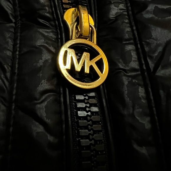 Michael Kors Womens Down Puffer Coat, Black w/leopard Print Size 2XL RN 79675 - Picture 6 of 15